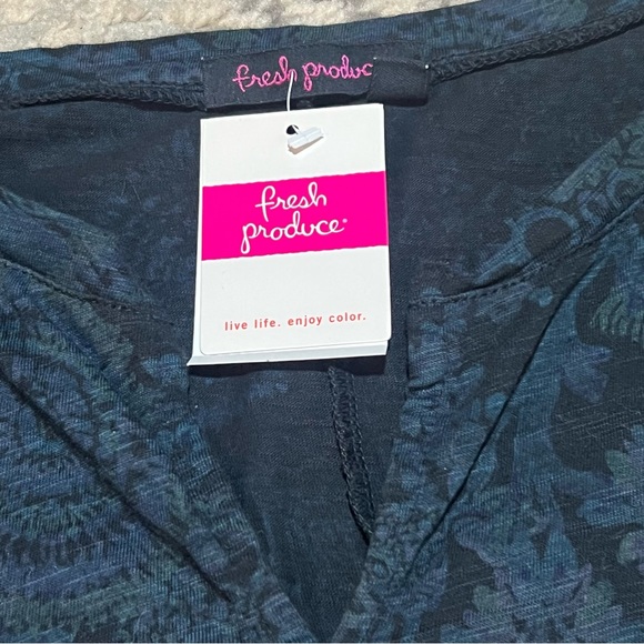 Fresh Produce Dark Teal Floral Women's Top - Picture 4 of 9